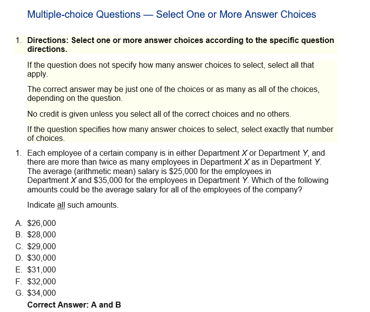 Multiple-choice Questions