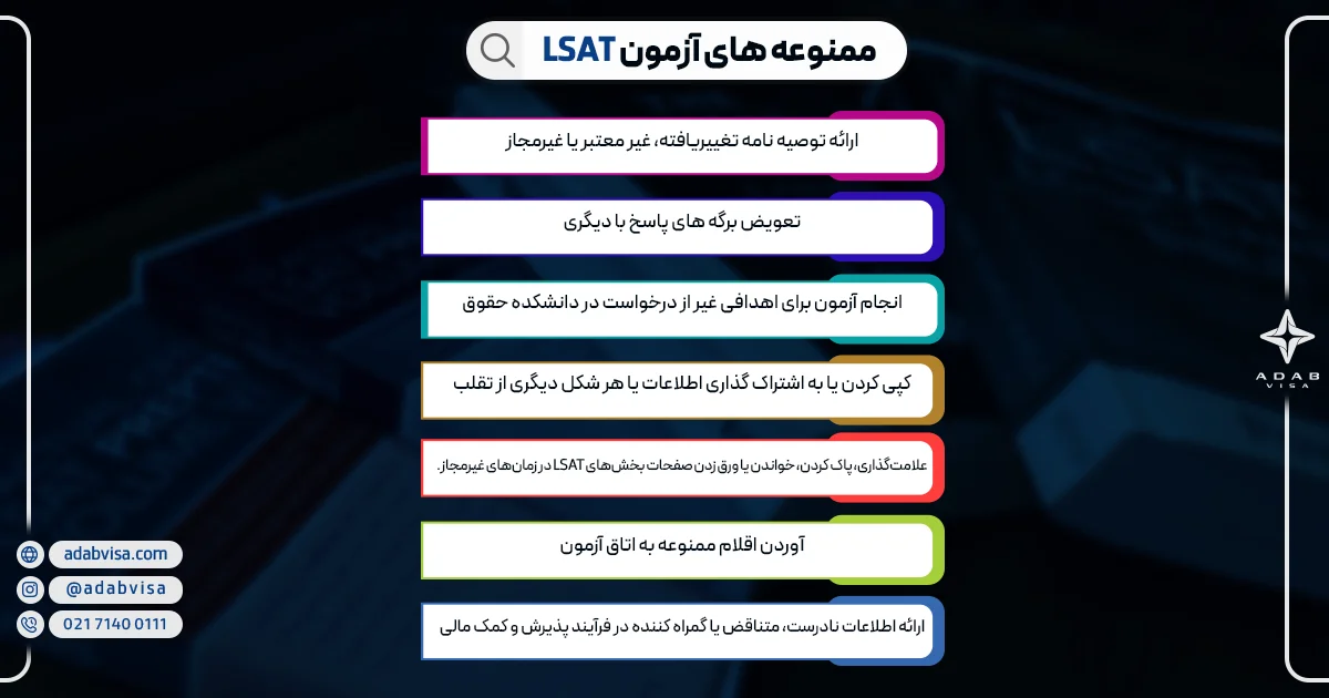 زمان آزمون LSAT |  ادب ویزا