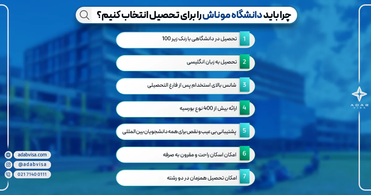 مزایای تحصیل در دانشگاه موناش | ادب ویزا