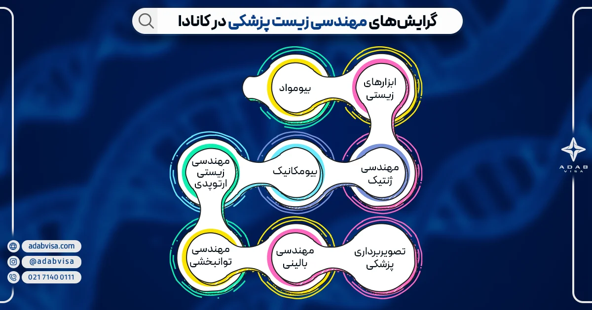 گرایش‌های مهندسی زیست پزشکی در کانادا