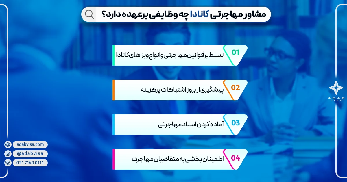 وظایف مشاور مهاجرتی