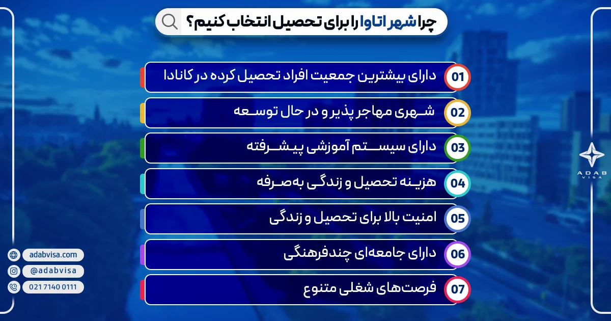 چرا شهر اتاوا را برای تحصیل انتخاب کنیم؟