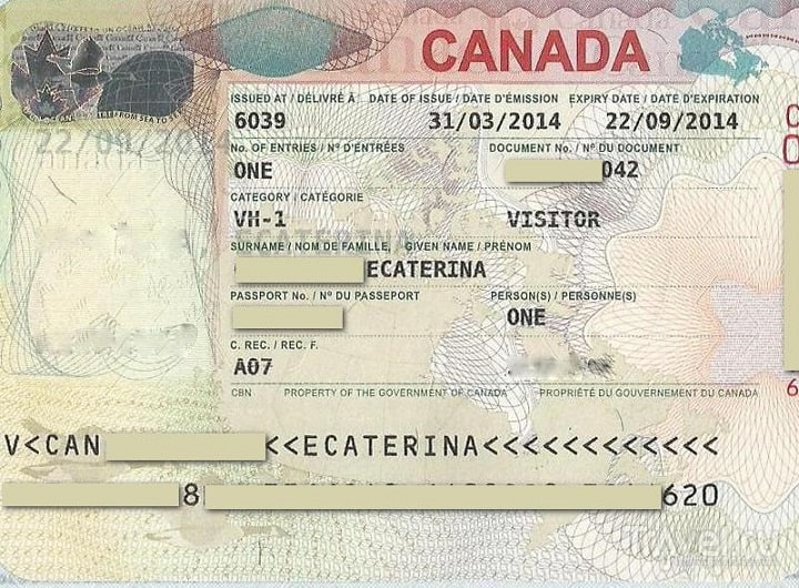 نمونه‌ای از ویزای دانش‌آموزی کانادا
