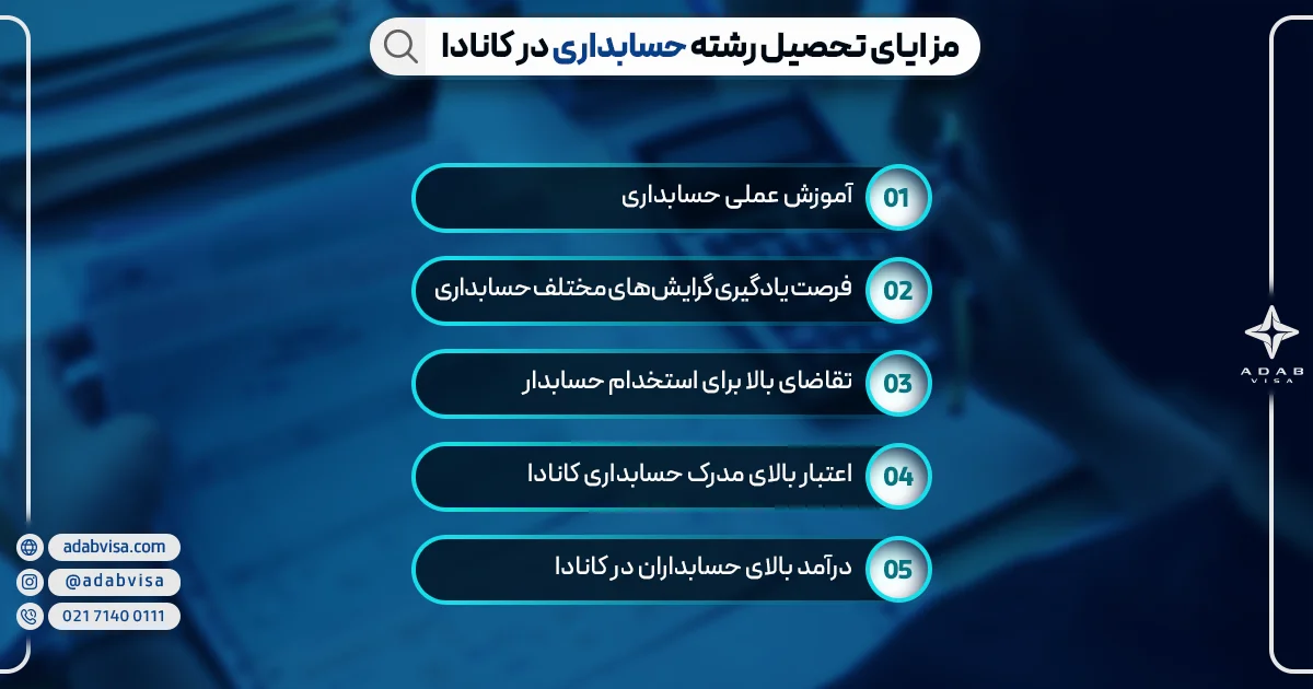 مزایای تحصیل رشته حسابداری در کانادا