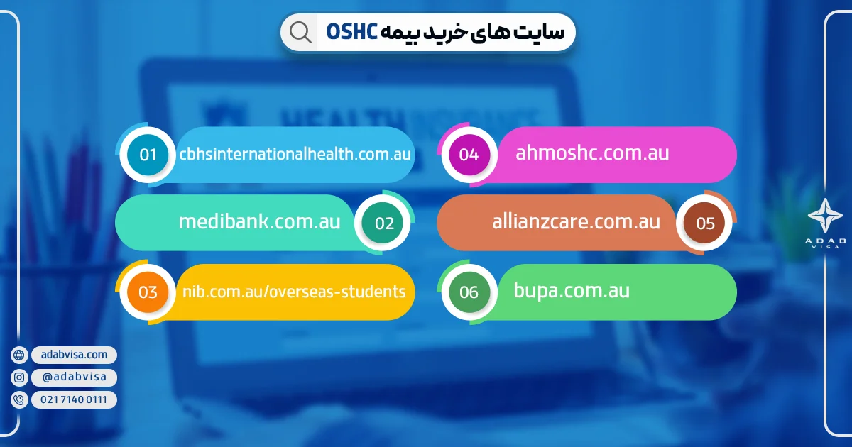 سایت‌های خرید بیمه OSHC | ادب ویزا