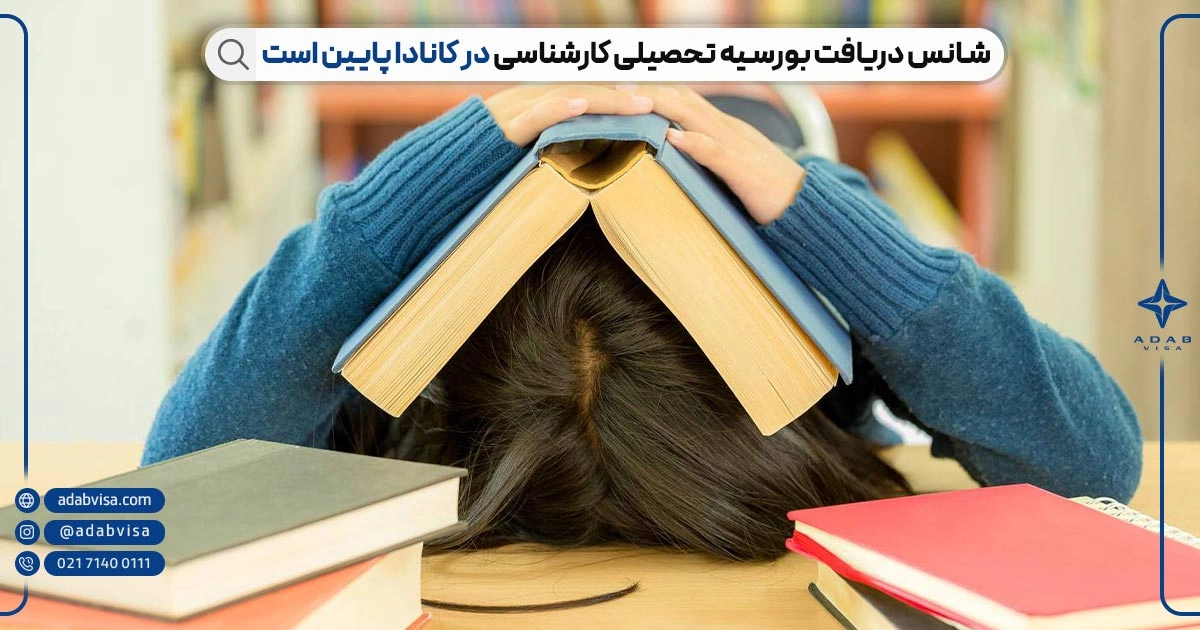 شانس دریافت بورسیه تحصیلی کارشناسی در کانادا پایین است. 