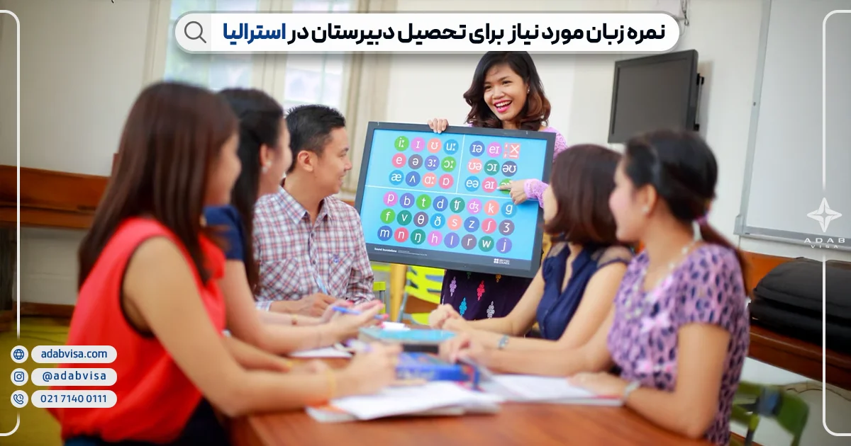 نمره زبان مورد نیاز برای تحصیل در مدارس استرالیا | ادب ویزا