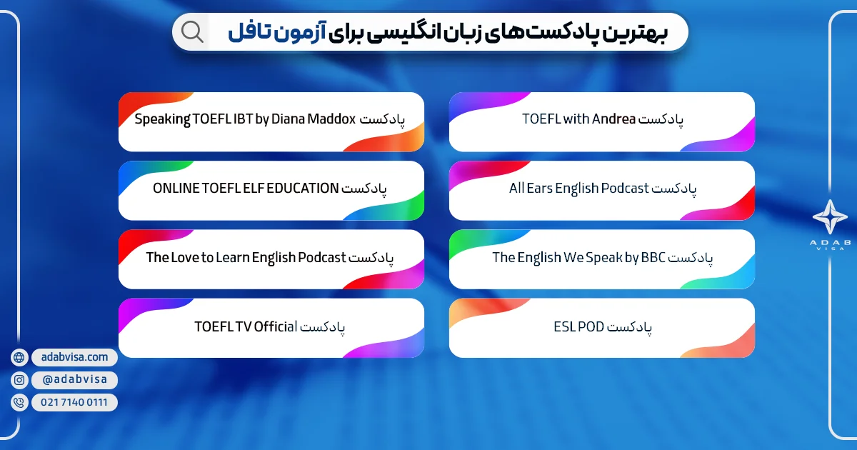بهترین پادکست های  انگلیسی برای تافل | ادب ویزا