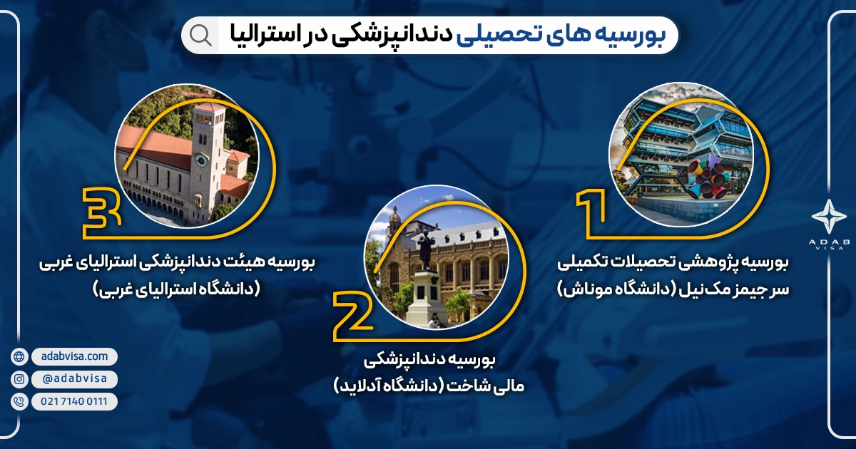 بورسیه‌های تحصیل دندانپزشکی در استرالیا | ادب ویزا